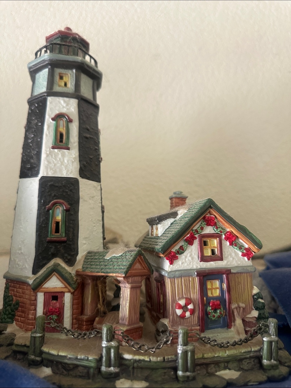 Coastal Lighthouse Holiday Village Figurine